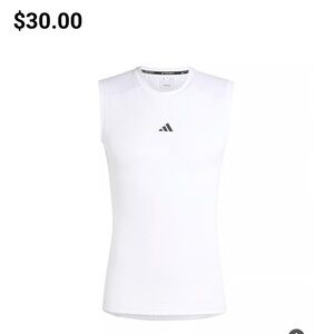 Adidas White Techfit Tank